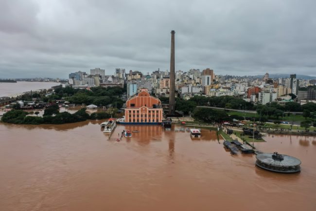 Porto Alegre, 03/05/2024, Rio Guaíba, usina do gasômetro, em Porto Alegre após chuva intensa. Foto: Gilvan Rocha/Agência Brasil