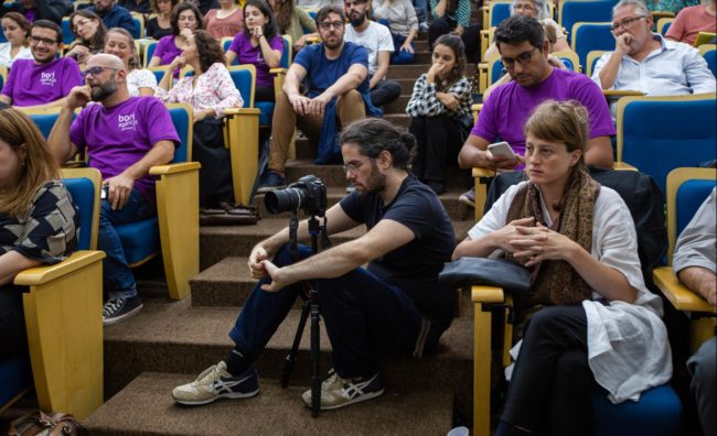 Plateia durante lançamento da Agência Bori, em 12 de fevereiro de 2020