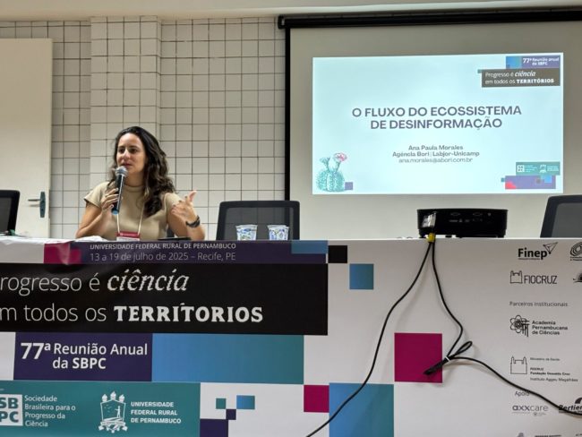 ana morales participa de mesa na 77RA SBPC Ana Paula Morales, cofundadora da Bori, participa de mesa sobre desinformação na 77 Reunião Anual da SBPC em Recife, em julho de 2025